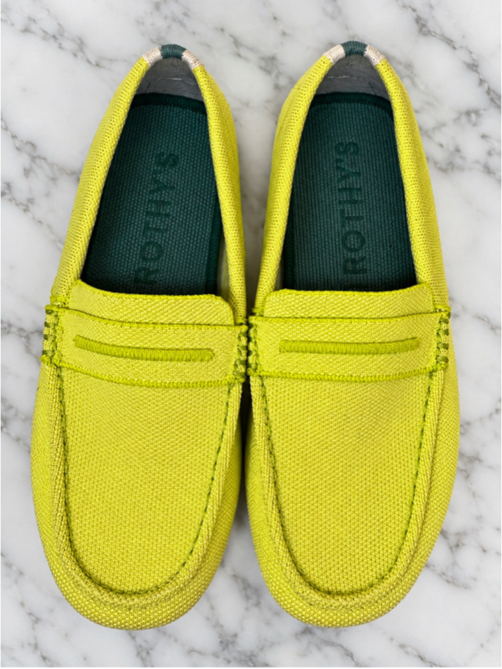Rothy’s Daily Driver Loafers Women 7.5 Lime Green Chartreuse Limited Edition